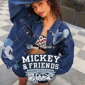 Disney Blue Denim Jacket with Mickey Mouse Design